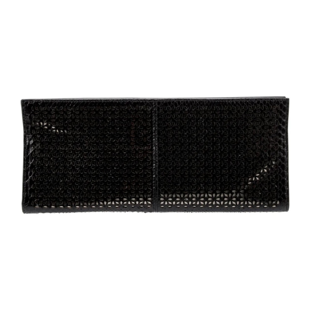 Alaia Laser Cut Leather Clutch w/ dustbag